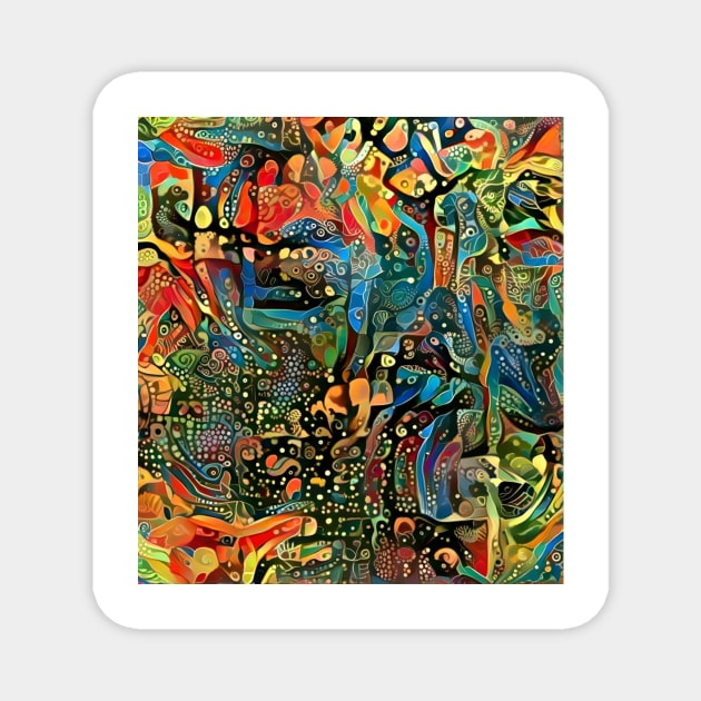 Cubist Dot Pattern Magnet by Dturner29