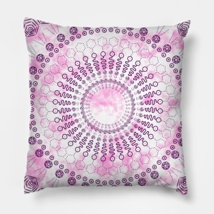 Geometric Purple/Pink Spiral Pillow
