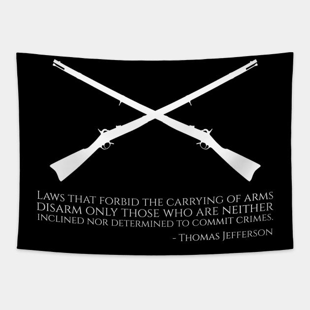 Founding Father Thomas Jefferson Quote - American History Tapestry by Styr Designs