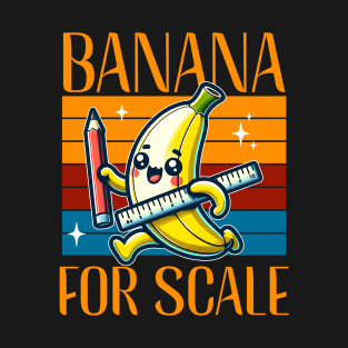 Cute Kawaii Banana For Scale With Vintage Retro Style T-Shirt