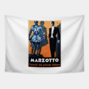MARZOTTO The Premium Italian Fabric c1933 Vintage Textile and Fashion Advertisement Tapestry