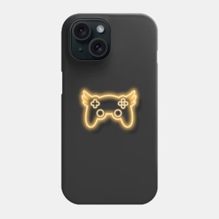 Neon Golden Winged Controller Phone Case