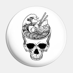 Kawaii Japanese Anime Skeleton Ramen Halloween Pin