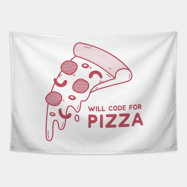 Will Code for Pizza - Programming Tapestry by blushingcrow