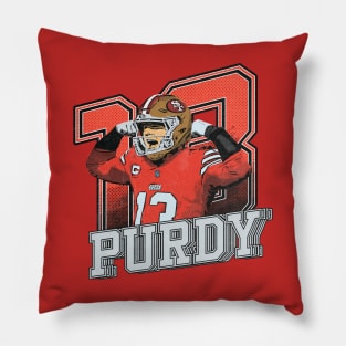 brock purdy comic style Pillow