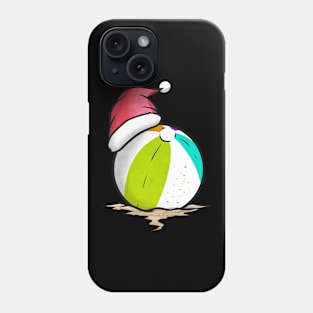 Beach Ball With Santa Hat Celebrating Christmas In July Phone Case