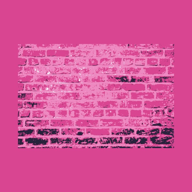 Pink Punk Wall Girly Strong Brick by Moon Art