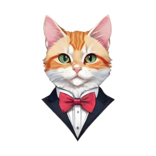 Fancy Cat with Bowtie no.14 T-Shirt