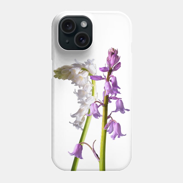 Whitebell, Pinkbell, the fabric pattern. Phone Case by JonDelorme