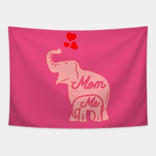 Elephant Mom and Me. For Mom, Mummy, Mum or Mother Tapestry