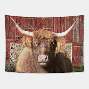 Oxbow Highland Cow A Tapestry