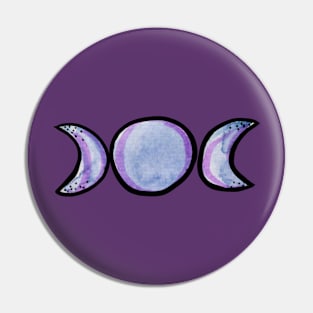 Triple Moon Artwork Pin