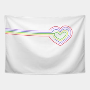 rainbow heart Tapestry