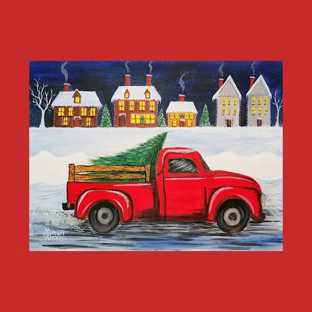 Bringing Home the Christmas Tree by Matt Starr Fine Art