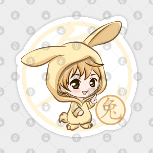 Chibi Rabbit Zodiac Momiji Fruits Basket Magnet Teepublic The ears are doing very. chibi rabbit zodiac momiji
