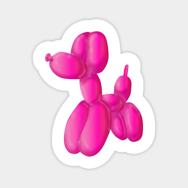 Pink Doggy Magnet by pixelvision