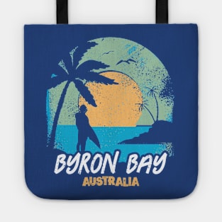 Retro Sunset Byron Bay Australia Surfing // Retro Australian Beach Tote