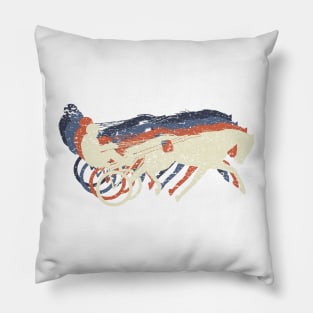 Harness Racing Horses Vintage Retro Distressed Pillow