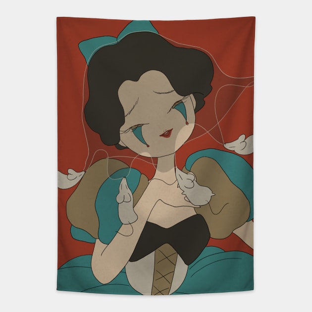 Mousetrap Girl Tapestry by Tasoya Maro