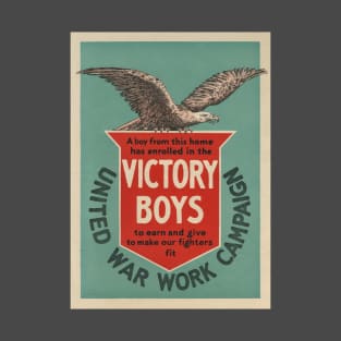 1918 WWI Victory Boys United War Work Poster T-Shirt