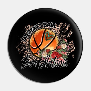 Aesthetic Pattern San Antonio Basketball Gifts Vintage Styles Pin