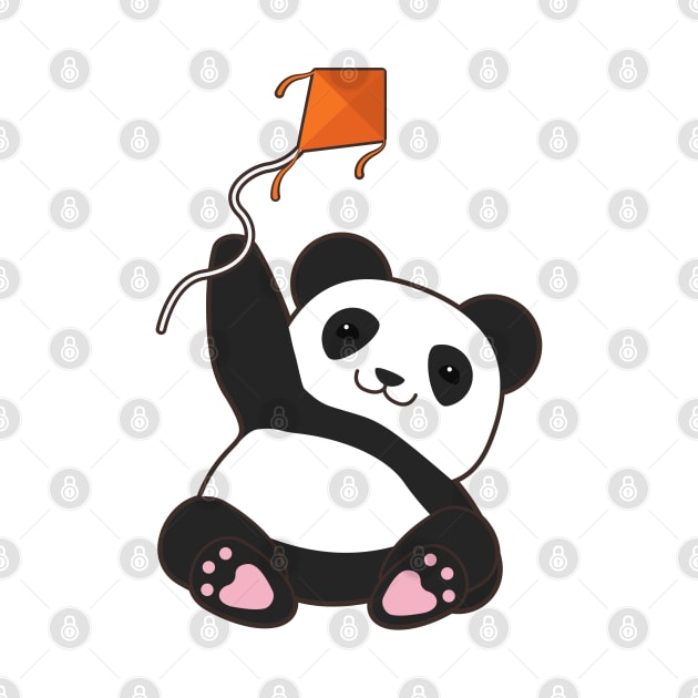 Panda with Kite by Markus Schnabel