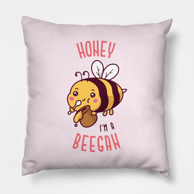 Honey Im a Beegan Pillow by zoljo