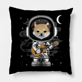 Astronaut Guitar Dogelon Mars ELON Coin To The Moon Crypto Token Cryptocurrency Blockchain Wallet Birthday Gift For Men Women Kids Pillow