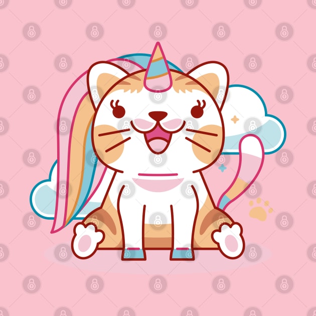 Unicorn Cat Kawaii by Lagelantee