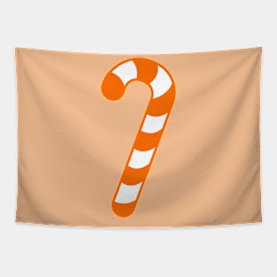 LARGE ORANGE CANDY CANE - CUTE CHRISTMAS DESIGN Tapestry