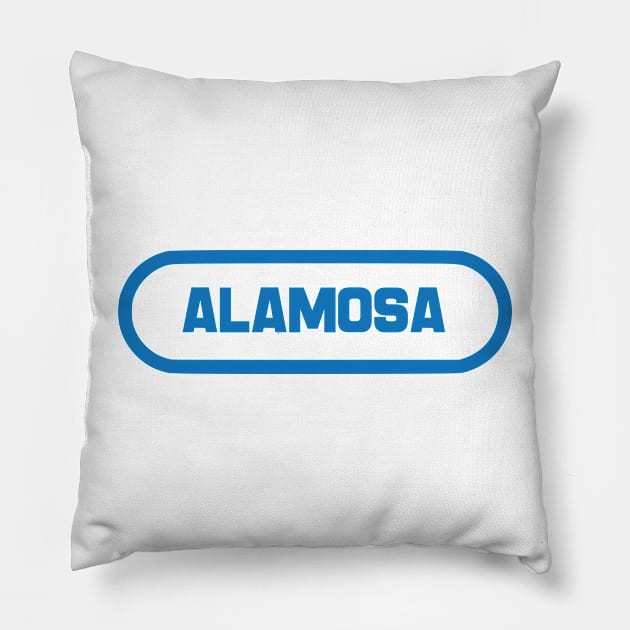 Alamosa City Pillow by AvoriseStudio