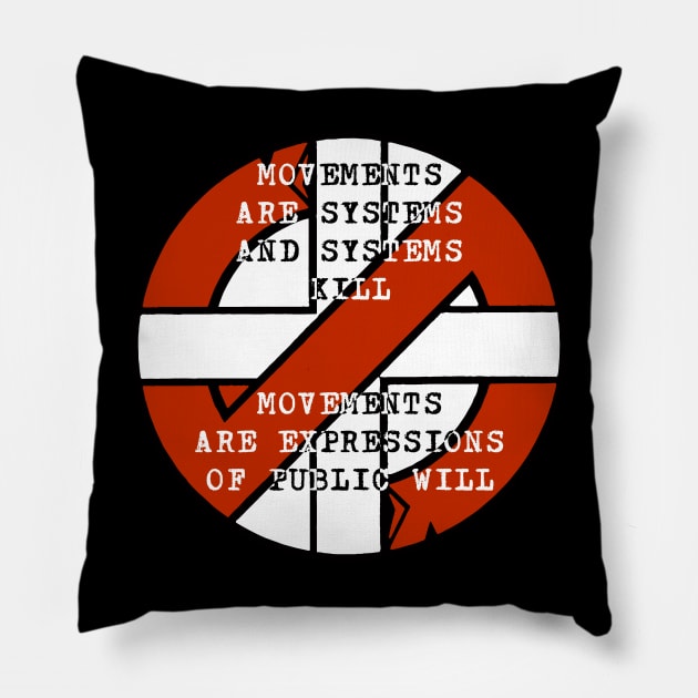 Crass "Movements" Tribute Pillow by lilmousepunk