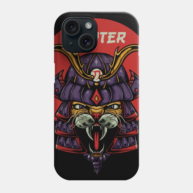 Cat Samurai Phone Case by PlasticGhost