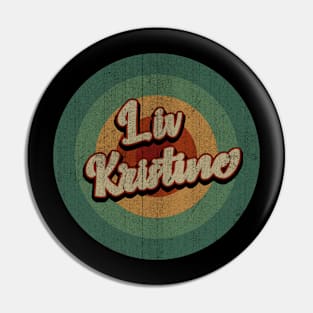 Circle Retro Vintage Liv Kristine Pin