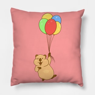 Quokka with air balloons Pillow