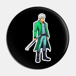 Anime zoro sticker Pin