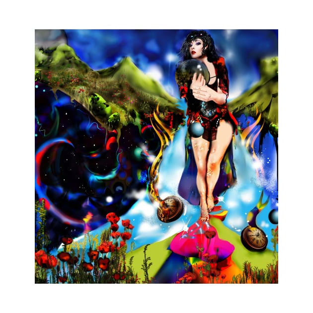 Digital Psychedelic Woman Figure Art. by grantwilson