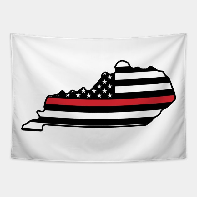 Thin Red Stripe Kentucky Tapestry by DarkwingDave