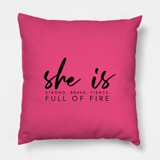SHE IS STRONG T-shirt Pillow