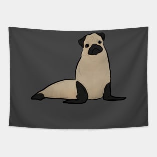 Sea Lion Pug Tapestry