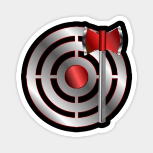 Red Stroke Silver Target and Red Axe Magnet