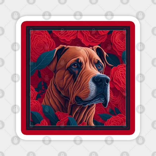 German dog. Style vector (red version 2 German dog) Magnet by xlhombat