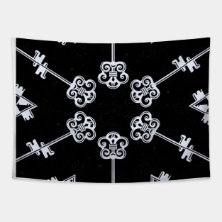 Goth Vintage Skeleton Key Tapestry