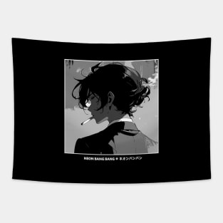 Smoking Male - Anime Aesthetic Tapestry