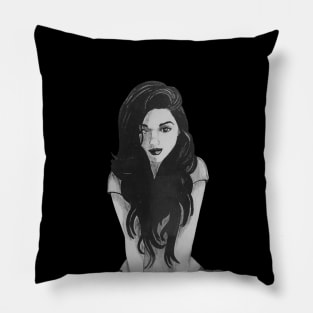 Gray Girl Pillow