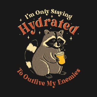 Raccoon: Staying Hydrated T-Shirt