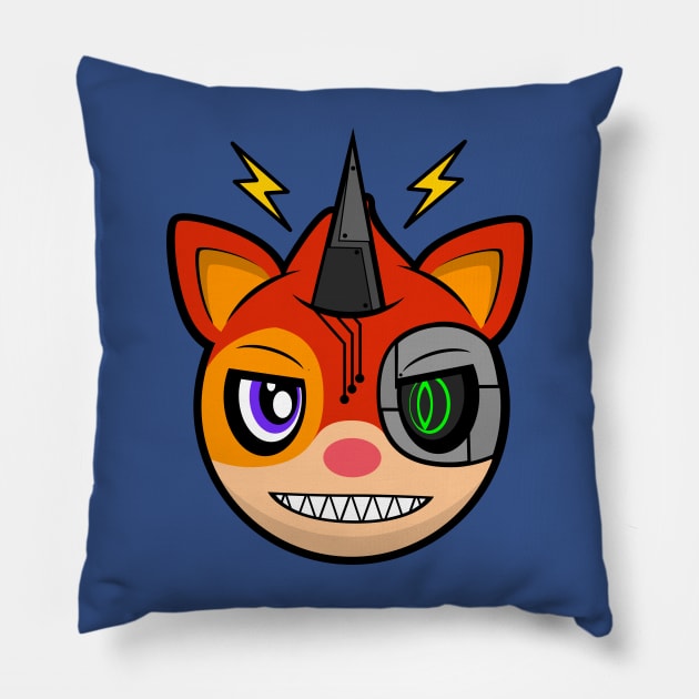 Cyborg Squirrel Oskar Pillow by MOULE