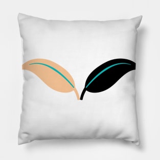 BLACK PINK LEAF TEXTURE Pillow