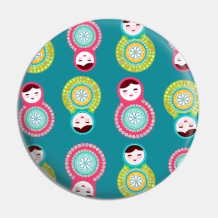 Russian dolls matryoshka Pattern Pin