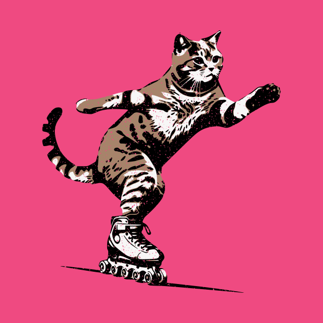 Rollerblading Cat by JSnipe